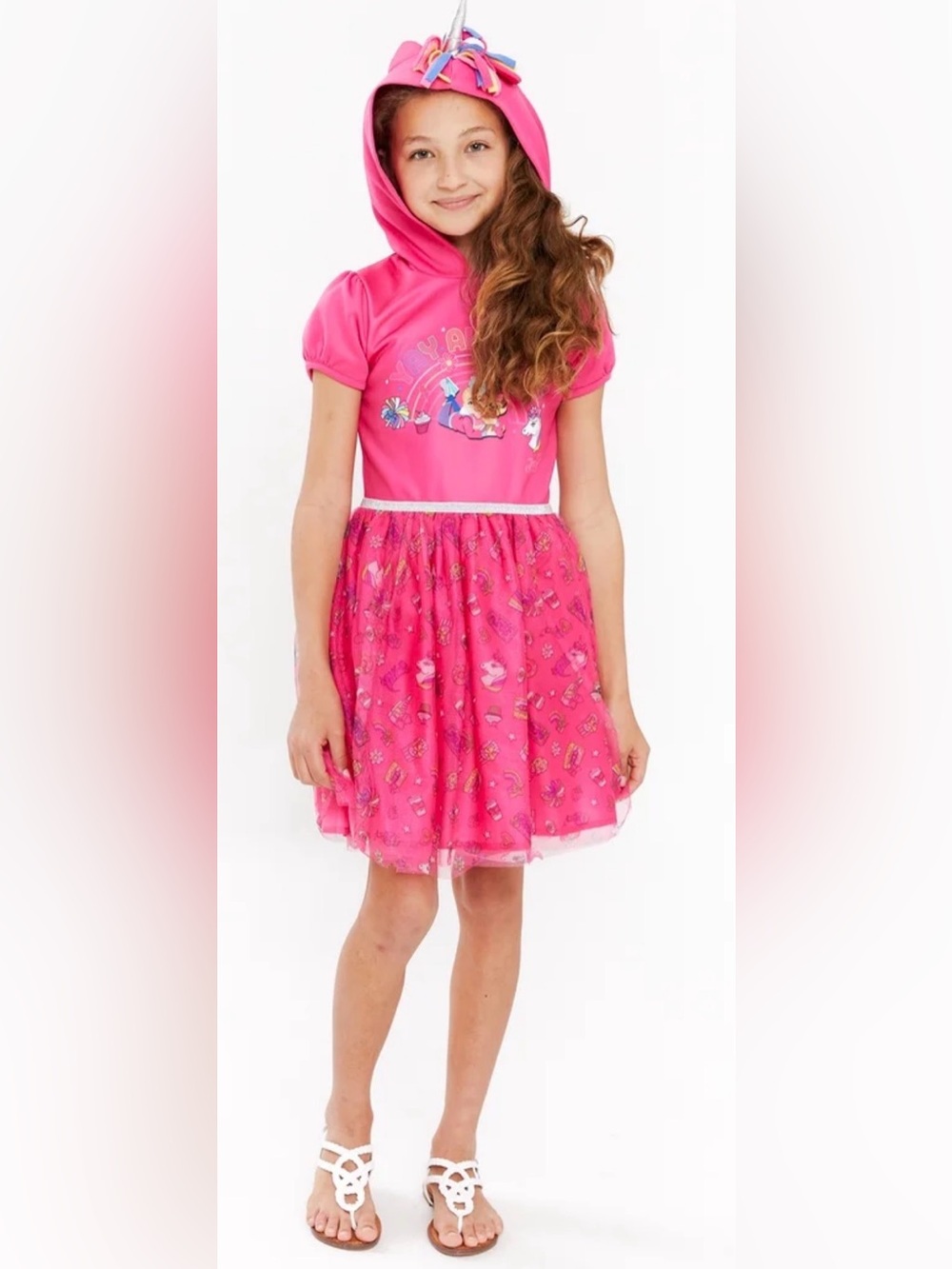Girls Short Sleeve JoJo Siwa Cosplay Dress Size 7/8 unicorn tool dress